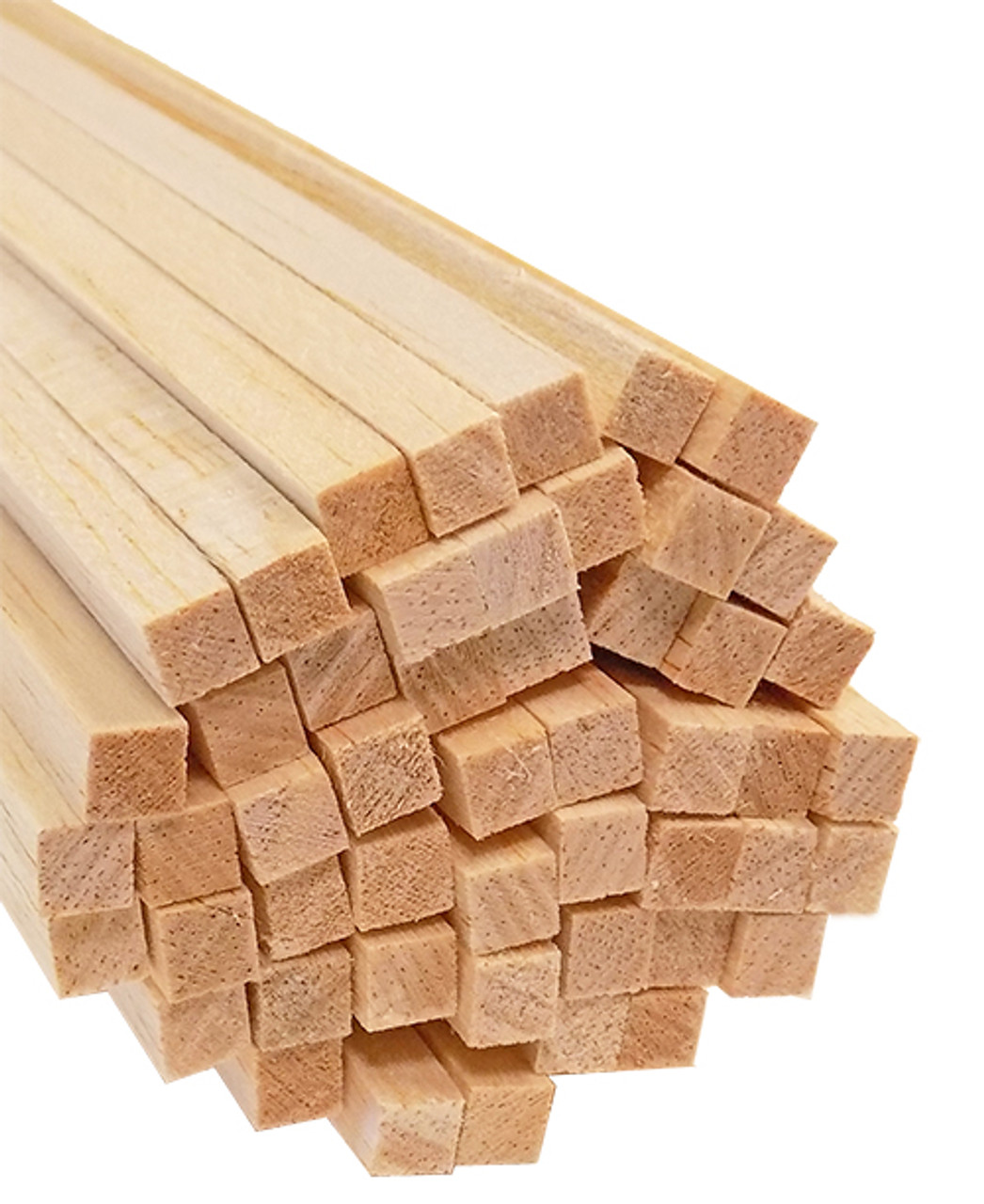 Bud Nosen Balsa Wood Strips, 1/4 x 1/4 x 36, 50/pkg.